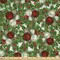 Ambesonne Christmas Fabric by The Yard, Pine Fir Cones Balls and Coniferous Tree Leaves Holly Berry Old Fashioned, Decorative Satin Fabric for Home Textiles and Crafts, 2 Yards, Red Green Grey